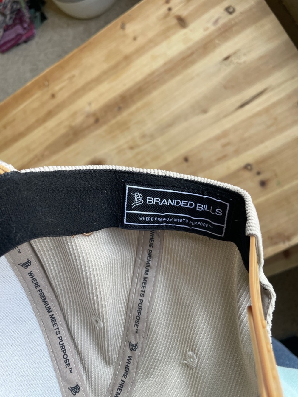 Branded Bills The Pines Curved 5 Corduroy Trucker Snapback Hat NEW - Picture 8 of 8